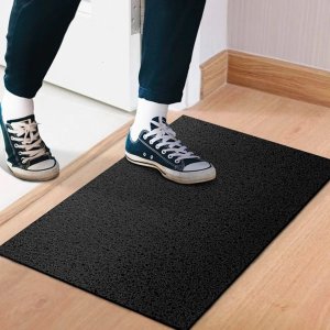 Tapete Capacho Porta Casa Liso 60cm X 40cm - Preto