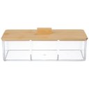 Ver imagem 2 de Porta Algodão Cotonete Bambu Organizador Banheiro Maquiagem