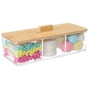 Ver imagem 1 de Porta Algodão Cotonete Bambu Organizador Banheiro Maquiagem