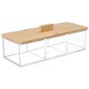 Ver imagem 3 de Porta Algodão Cotonete Bambu Organizador Banheiro Maquiagem