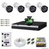 Kit Cftv 4 Câmeras VHD 1220B 1080P 3,6mm DVR Intelbras MHDX 3004 + HD 4TB WDP - 1
