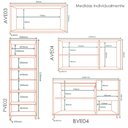 Ver imagem 4 de Armarios Lavanderia 4 Modulos 270 Cm Vera Marrocos Off White Mxm