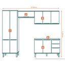 Ver imagem 3 de Armarios Lavanderia 4 Modulos 270 Cm Vera Marrocos Off White Mxm