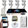 KIT CFTV 8 Câmeras Infravermelho 1200 TVL 3,6MM + DVR 8 Canais 5 em 1 + HD 1TB Completo - 1