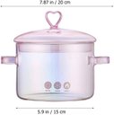 Ver imagem 6 de Panela de Vidro com Tampa e Alça, Panela de Vidro Transparente para Sopa, Macarrão, Comida para Bebê
