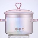 Ver imagem 5 de Panela de Vidro com Tampa e Alça, Panela de Vidro Transparente para Sopa, Macarrão, Comida para Bebê