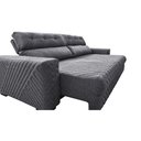 Ver imagem 4 de Sofá Retrátil e Reclinável 2,75m Molas Ensacadas Cama inBox Style Thermo Gel Linho Cinza Escuro