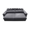 Ver imagem 5 de Sofá Retrátil e Reclinável 2,75m Molas Ensacadas Cama inBox Style Thermo Gel Linho Cinza Escuro