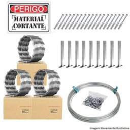 Kit Concertina Simples - Ouriço Simples com 45 cm de diâmetro, Rende aprox. 30 Mts de muro - 1 Kit Concertina Simples - Ouriço Simples com 45 cm de diâmetro, Rende aprox. 30 Mts de muro - 1