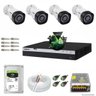 Kit Cftv 4 Câmeras VHD 1220B 1080P 3,6mm DVR Intelbras MHDX 3004 + HD 1TB BARRACUDA - 1