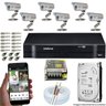 KIT CFTV 6 Câmeras CCD Infravermelho 1200 TVL DVR 8 Canais Intelbras MultiHD + HD 1 TB - 1