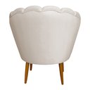 Ver imagem 5 de Kit 2 Poltronas Decorativa Sala de Estar Pétala Veludo Bege - Montanaris Decor MD MONTANARIS DECOR