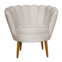 Ver imagem 3 de Kit 2 Poltronas Decorativa Sala de Estar Pétala Veludo Bege - Montanaris Decor MD MONTANARIS DECOR