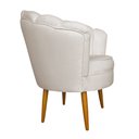 Ver imagem 4 de Kit 2 Poltronas Decorativa Sala de Estar Pétala Veludo Bege - Montanaris Decor MD MONTANARIS DECOR