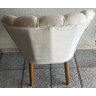 Cadeira Pétala para Penteadeira e Sala Pés Palito Veludo Bege - Wed Decor - 7