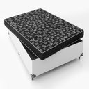 Ver imagem 6 de Cama Box Viúva + Colchão Espuma D20 - 51x128x188cm - e-Shop Casa - Couro Branco