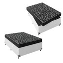 Ver imagem 3 de Cama Box Viúva + Colchão Espuma D20 - 51x128x188cm - e-Shop Casa - Couro Branco