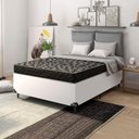 Ver imagem 4 de Cama Box Viúva + Colchão Espuma D20 - 51x128x188cm - e-Shop Casa - Couro Branco