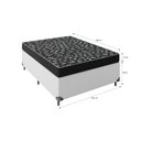 Ver imagem 2 de Cama Box Viúva + Colchão Espuma D20 - 51x128x188cm - e-Shop Casa - Couro Branco