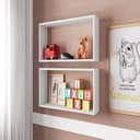 Ver imagem 1 de Nicho Organizador Infantil para Brinquedos Multiuso NI7030 70x30cm Branco - Art In Móveis