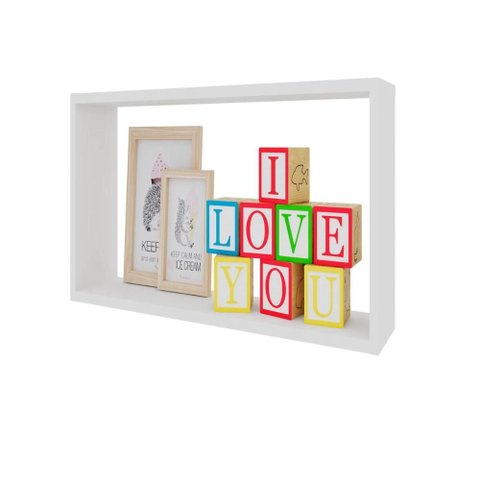 Nicho Organizador Infantil para Brinquedos Multiuso NI7030 70x30cm Branco - Art In Móveis