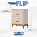 Ver imagem 7 de Berço Americano Danny com Colchão Gazin e Cômoda Gaveteiro Flip Areia Acetinado - Reller