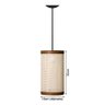 Pendente Sala de Estar Essence Tela Indiana Cor Palha Fio Preto 150cm D16 - 3