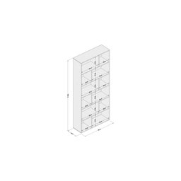 Estante para Livros com 12 Nichos Xangai 204cmx90cm - 3
