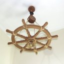 Ver imagem 4 de Lustre Luminária Pendente 65cm Leme de Navio Rústico 1b