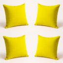 Ver imagem 1 de Kit 4 Almofadas Decorativas 42cm Suede Fofinha Lisa Sofá Cor:amarelo