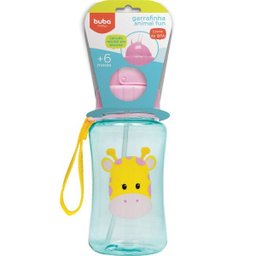 Garrafinha Com Canudo Animal Fun Girafa buba baby - 4