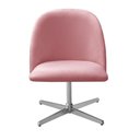 Ver imagem 1 de Poltrona Gaia Giratória Base Metal Veludo Rosê até 120kg Bella Decor