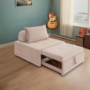 Ver imagem 5 de 4 em 1 Poltrona, Puff, Chaise e Cama Ares Rosé Estofama