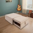 Ver imagem 2 de 4 em 1 Poltrona, Puff, Chaise e Cama Ares Rosé Estofama
