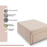 4 em 1 Poltrona, Puff, Chaise e Cama Ares Rosé Estofama - 8
