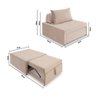 4 em 1 Poltrona, Puff, Chaise e Cama Ares Rosé Estofama - 6