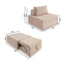 Ver imagem 6 de 4 em 1 Poltrona, Puff, Chaise e Cama Ares Rosé Estofama