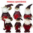 Ver imagem 1 de Trio Natal Papai Noel Rena Boneco Neve Perna Ajustável 80cm