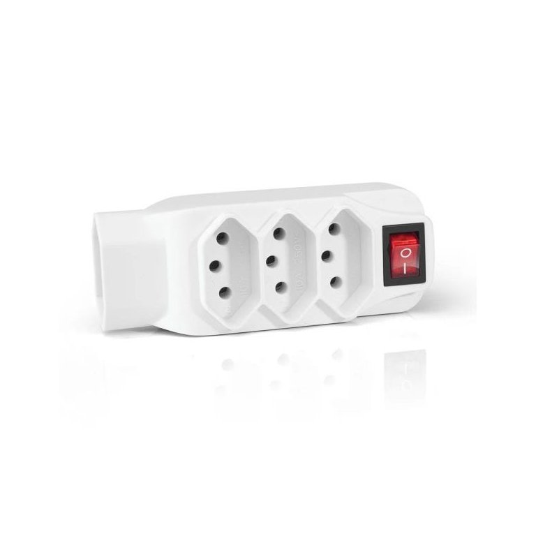 Adaptador L Multilaser WI246 Novo Padrao 4 Tomadas