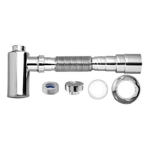 Sifão Copo Cromado para Lavatório 031702 Blukit