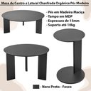 Ver imagem 6 de Kit Mesa de Centro e Lateral Chanfrada Pes Madeira Nero Preto Artesano Nero Preto