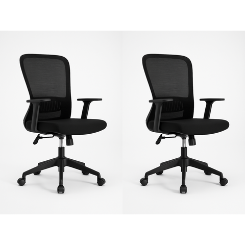 Kit 2 Cadeiras de Escritório Diretor Pulse - Preta