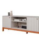 Ver imagem 3 de Rack para Sala Ripado Tv até 70 Polegadas 3 Portas 100% Mdf Off White Cinamomo Hong Shop Jm