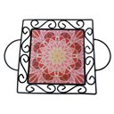 Ver imagem 5 de Fruteira de Mesa Bandeja Ferro e Azulejo Quadrada Premium Cozinha Azulejo G5