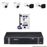 Kit Dvr Intelbras 4 Canais MHDX 2 Câmeras IPs VIP 1120B 2 Câmeras IPs VIP S 4020D HD 1 TB WD - 1