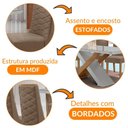 Ver imagem 6 de Mesa Sala de Jantar Carol 180cm e 6 Cadeiras Safira Moderna Vel. Capuccino Off White Imbuia