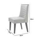 Ver mais imagens de Mesa Sala de Jantar Carol 180cm e 6 Cadeiras Safira Moderna Vel. Capuccino Off White Imbuia