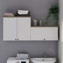 Ver imagem 1 de Armário Multiuso Acquaflex 3 Portas Clean Branco Fosco - Genialflex