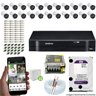 Kit Cftv 22 Câmeras VHD 3130B 720P 3,6mm DVR Intelbras MHDX 1032 + HD 4 TB WDP - 1
