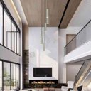 Ver imagem 4 de Lustre Pendente para Sala Pé Direito Duplo Sp-focus Marfim
